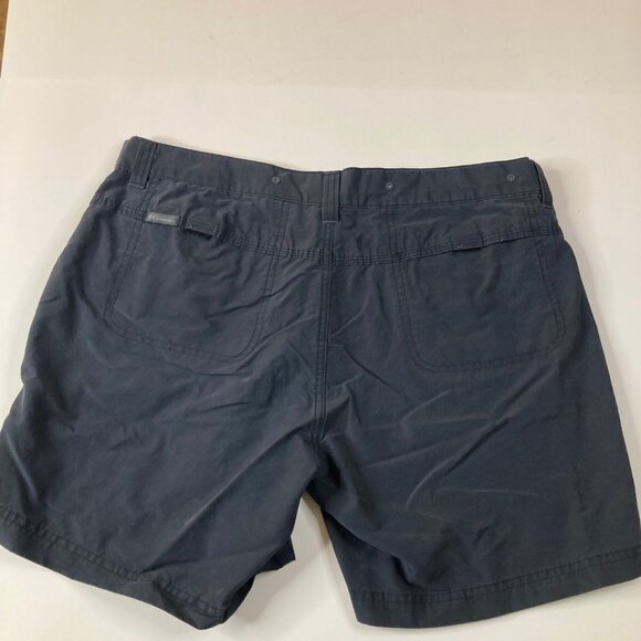 Womens Columbia Nylon Shorts Zip Pockets Tie Waist Black M Cotton Nylon - Picture 2 of 6